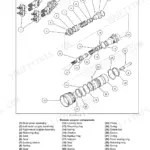 New Holland TS6020, TS6030, TS6030HC remote coupler exploded view diagram showing assembly components, springs, seals, and valves.