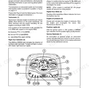 New Holland TT4.55, TT4.65, TT4.75 instrument panel diagram showing gauges, warning lights, and numbered component labels.