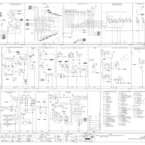 New Holland U80B electrical schematic with wire identification legend.
