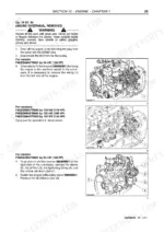 new-holland-vx7090-grape-harvester-repair-manual-84404824b-procedures-64.webp New Holland VX7090, VX 680 engine overhaul procedure, showing diagrams for removing engine wiring, oil filter, and starter components.
