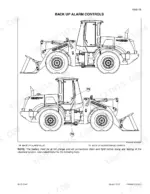 new-holland-w130b-wheel-loader-service-manual-84249884-page-151.webp New Holland W130B back up alarm controls diagram showing relay and disable switch locations on the wheel loader.