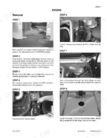 new-holland-w130b-wheel-loader-service-manual-84249884-procedures-31.webp New Holland W130B engine removal procedure steps 1 through 8, including air filter, backup alarm, and hood lifting strap instructions.