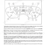 New Holland Workmaster 25 instrument cluster panel diagram and indicator light descriptions for controls and instruments.