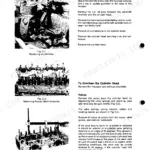 Perkins 4.2032 cylinder head removal, rocker shaft assembly, and valve removal procedures with illustrated diagrams.