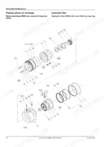 poclain-hydraulics-mk04-mkd04-hydraulic-motor-repair-manual-800078102t-hydraulic-parts-66.webp Poclain Hydraulics MK04, MKD04 exploded view of hydraulic motor with cover fitted by snap ring showing component parts.