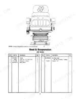 steiger-series-i-iv-service-manual-air-suspension-seat-air-conditioning-and-k598-60-70-seal-1384-1.webp Steiger Series I-IV tractor air suspension seat exploded view with numbered parts table