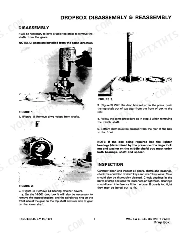 Steiger Series I-IV tractor dropbox disassembly and reassembly with figures