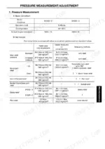 sumitomo-sh200-3-sh220-3-hydraulic-excavator-technical-manual-maintenance-140.webp Sumitomo SH200-3, SH220-3 hydraulic pressure measurement and relief valve adjustment specifications table.