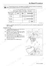 sumitomo-sh330-5-sh330lc-5-sh350hd-5-sh350lhd-5-hydraulic-excavator-service-manual-sst-00-00-010en-procedures-616.webp Sumitomo SH330-5, SH330LC-5, SH350HD-5, SH350LHD-5 hydraulic air bleed procedure table and pump bleeding instructions.