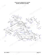 takeuchi-tb135-hydraulic-excavator-parts-catalog-bg4z010-boom-parts-322.webp Takeuchi TB135 exploded view diagram of boom assembly, including hydraulic cylinders, pins, bushings, and mounting hardware.