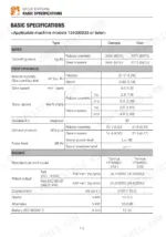 takeuchi-tb240-mini-excavator-operator-manual-ag9e000-specs-274.webp Takeuchi TB240 basic specifications table for mass, performance, and Yanmar 4TNV88C engine data for canopy and cab models.