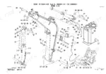 takeuchi-tb240-mini-excavator-parts-catalog-bg8z001-0-0-boom-parts-150.webp Takeuchi TB240 exploded view diagram of boom assembly, including hydraulic cylinders, pins, hoses, and mounting hardware.