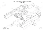 takeuchi-tb240-mini-excavator-parts-catalog-bg8z001-0-0-chassis-parts-16.webp Takeuchi TB240 exploded view diagram of the lower frame assembly, showing covers, bolts, and washers.
