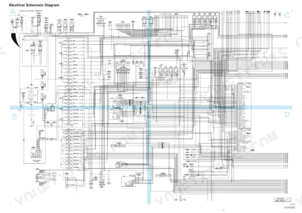 Takeuchi TB295W electrical schematic diagram, full machine wiring sheet