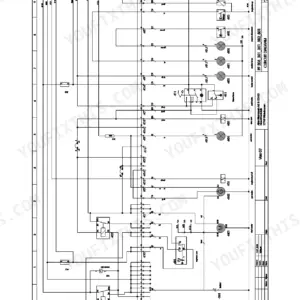 Takeuchi TW80 electrical circuit diagram showing starter motor, generator, ignition lock, and battery connections.