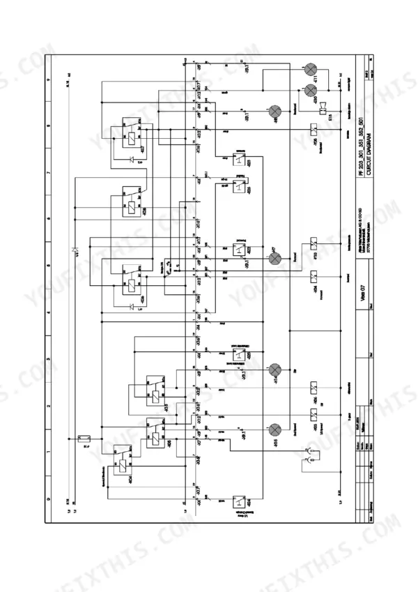 Takeuchi TW80 electrical circuit diagram showing relays, switches, and indicators for transmission and differential lock systems.