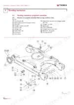 terex-tc-210-lc-tc-210-nlc-tc-225-lc-tc-225-nlc-excavator-service-manual-6098651-a-exploded-view-29.webp Terex TC 210 LC, TC 225 LC: Exploded view diagram of undercarriage traveling mechanism components and parts list.