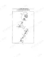 Thomas 25G, 25GT exploded view diagram of the axle and chain assembly for the tire version of the skid steer loader.