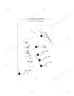 Thomas 25G, 25GT parts breakdown diagram of control levers and dash components.