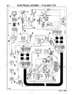 thomas-t-133-t-103-skid-steer-loader-parts-catalog-025180-1-wiring-69.webp Thomas T-133, T-103 electrical system wiring diagram showing battery, starter, ignition switch, and various sensors.