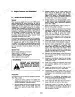 Versatile Series 2 engine removal and installation procedure for V-903 engine models 900 and 950.