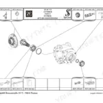 Zf AP-R 715 input drive exploded view showing gear assembly, bearings, and specialized service tool part numbers.