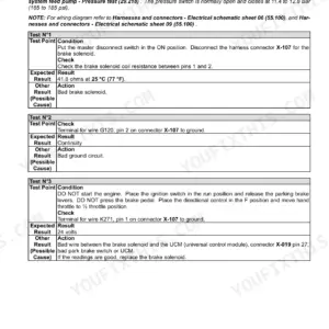 Case 2050M Crawler Dozer Service Manual Hydraulic Service Brakes Brake Pedal Control Valve Testing - Page 300