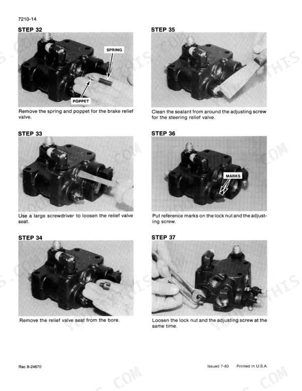 Case_2094_2294_3294_Tractor_Service_Manual_8-24851R0.pdf-brakes-1494-1.webp Case 2094, 2294, 3294 tractor brakes, valve relief spring and seat