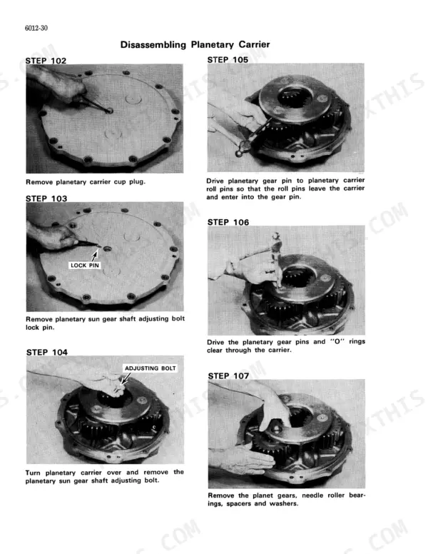 Case 2470, 2670 axle planetary carrier disassembly - Page 764