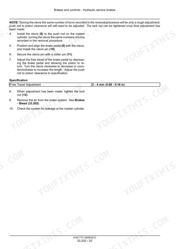 Case 586H, 588H engine side panel and hydraulic strut removal steps - Page 46
