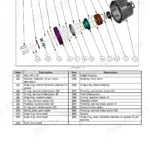 Case IH Axial-Flow 7250, 8250, 9250 combine hydraulic service brake exploded view with parts list