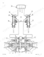 Case_IH_CX50_CX60_CX70_CX80_CX90_CX100_Tractor_Service_Manual_7-71427R0.pdf-brakes-608.webp Case IH CX50-CX100 Series tractor brake system cross-section drawing with numbered components