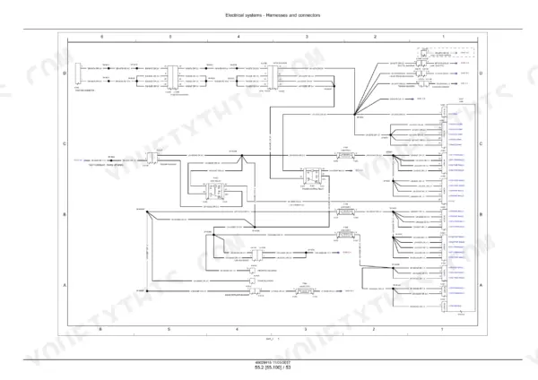 Case IH 2150 24 Row Service Manual Electrical systems - Harnesses and connectors schematic - Page 742