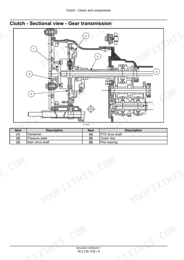 Case IH Farmall 35C, 40C Service Manual Clutch and power coupling - Page 191