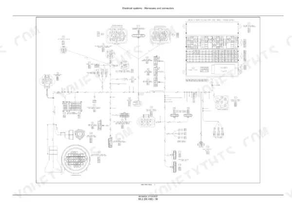 Case IH Farmall 85A, 95A, 105A, 115A Tractor Service Manual Wiring Harnesses and Connectors - Page 681