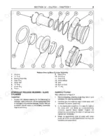 Case_IH_MXU_Maxxum_100_140_Tractor_Service_Manual_87659930.pdf-clutch-18-547-1.webp Case IH MXU and Maxxum clutch hydraulic release bearing and slave cylinder exploded view with inspection steps