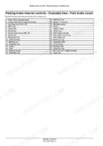 Case_IH_Magnum_235_340_PST_Tractor_Service_Manual_47533563.pdf-brakes-and-controls-33-1578-1.webp Case IH Magnum 235–340 parking brake exploded view with parts list from the brakes and controls section