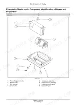 Case IH Patriot 3240 and 3340 blower and evaporator component identification for the cab heating system
