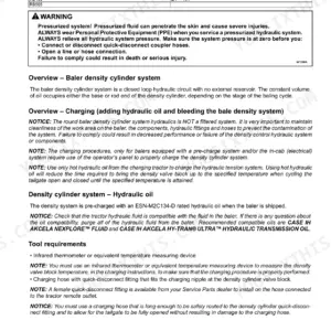 Case IH RB455, RB465, RB565 Round Baler Service Manual Bale Density Circuit Overview and Specifications - Page 222