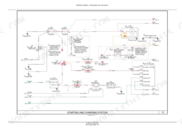 Case IH Steiger/Quadtrac 350–600 wire harness connector layout from the harnesses and electrical schematics section
