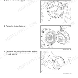 Case IH Titan Floater Service Manual Rear Axle Brake Shoe Replacement - Page 444