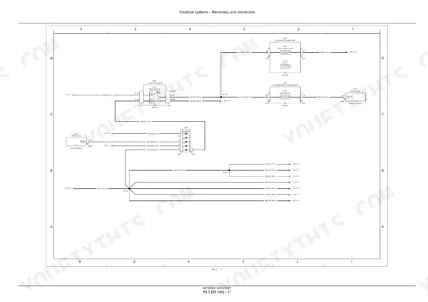 Case IH WD2104 and WD2504 electrical schematic sheet 02, power distribution