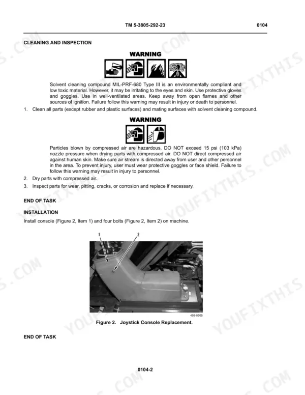 Case M400T, M400W Skid Steer Loader Technical Manual Cleaning and Inspection - Page 824