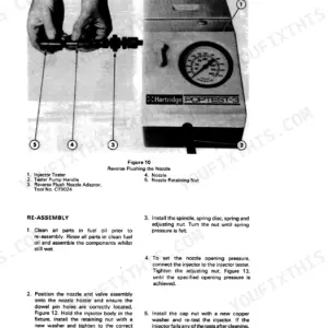 Ford 2600-7700 tractor reverse flushing the nozzle with injector tester