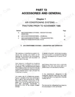 Ford_TW5_TW15_TW25_TW35_8530_8630_8730_8830_Service_Manual_40000580.pdf-accessories-prior-to-november-1985-1331-1.webp Ford TW and 8530 to 8830 air conditioning systems for tractors prior to November 1985, chapter contents