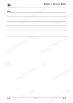 JCB 412S, 414S, 416S wheel loader notes page opening section 2 care and safety