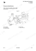 JCB_457_Service_Manual_Wheel_Loader_9813-4150.pdf-body-and-framework-61.webp JCB 457 wheel loader chassis component identification with articulation pivots