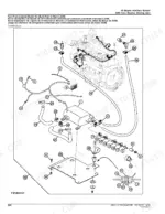 John Deere 200D LC excavator exploded view of a fuel fired coolant heater kit
