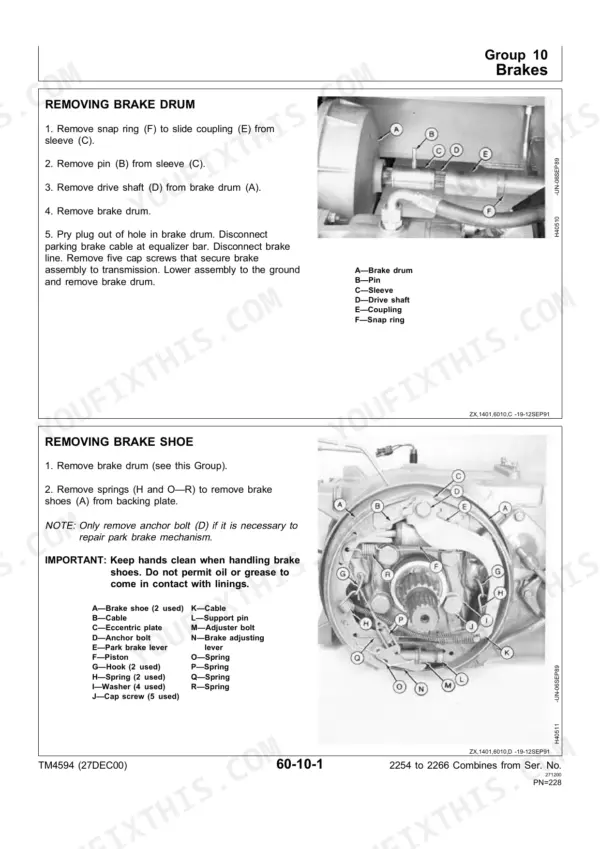 John_Deere_2254_2256_2258_2264_2266_Technical_Manual_Combine_TM4594.pdf-brakes-steering-rear-axle-and-hydraulic-system-243-1.webp John Deere 2254-2266 combine brake drum removal procedure
