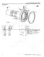 John Deere 300D, 310D, 315D backhoe loader exploded view of the rear axle housing with parts list